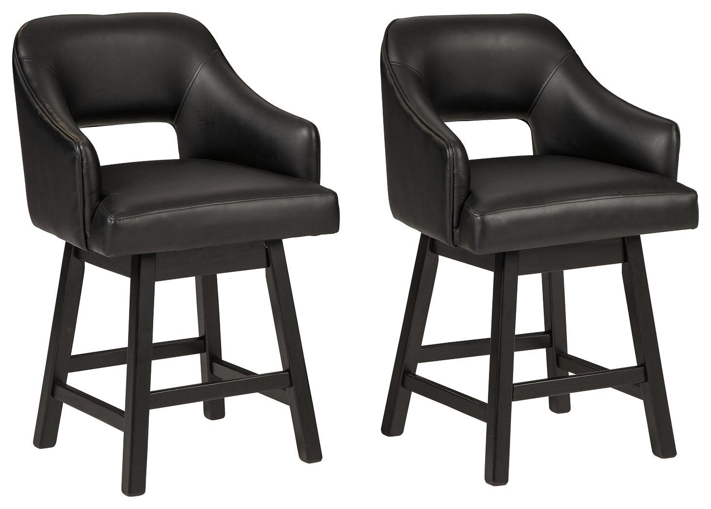 Tallenger Black/dark Brown Counter Height Bar Stool - Ella Furniture