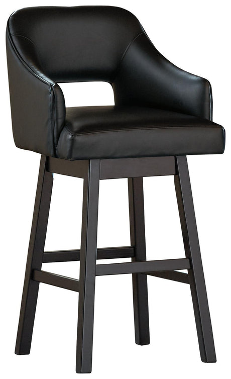 Tallenger Black/dark Brown Bar Height Bar Stool - Ella Furniture