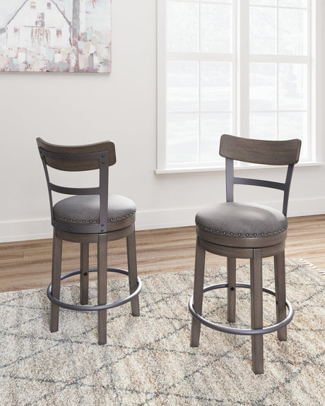 Caitbrook Gray Counter Height Bar Stool - Ella Furniture