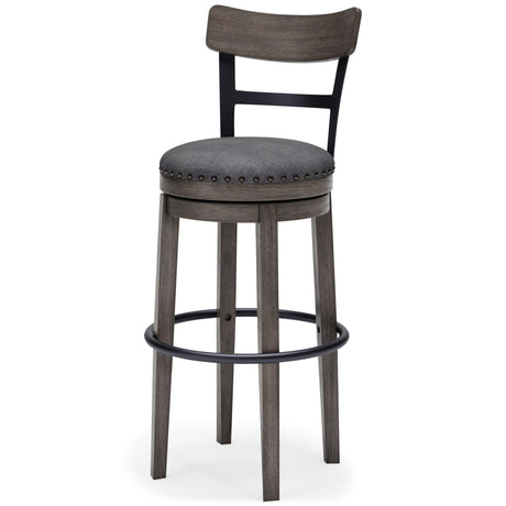 Caitbrook Gray Bar Height Bar Stool - Ella Furniture
