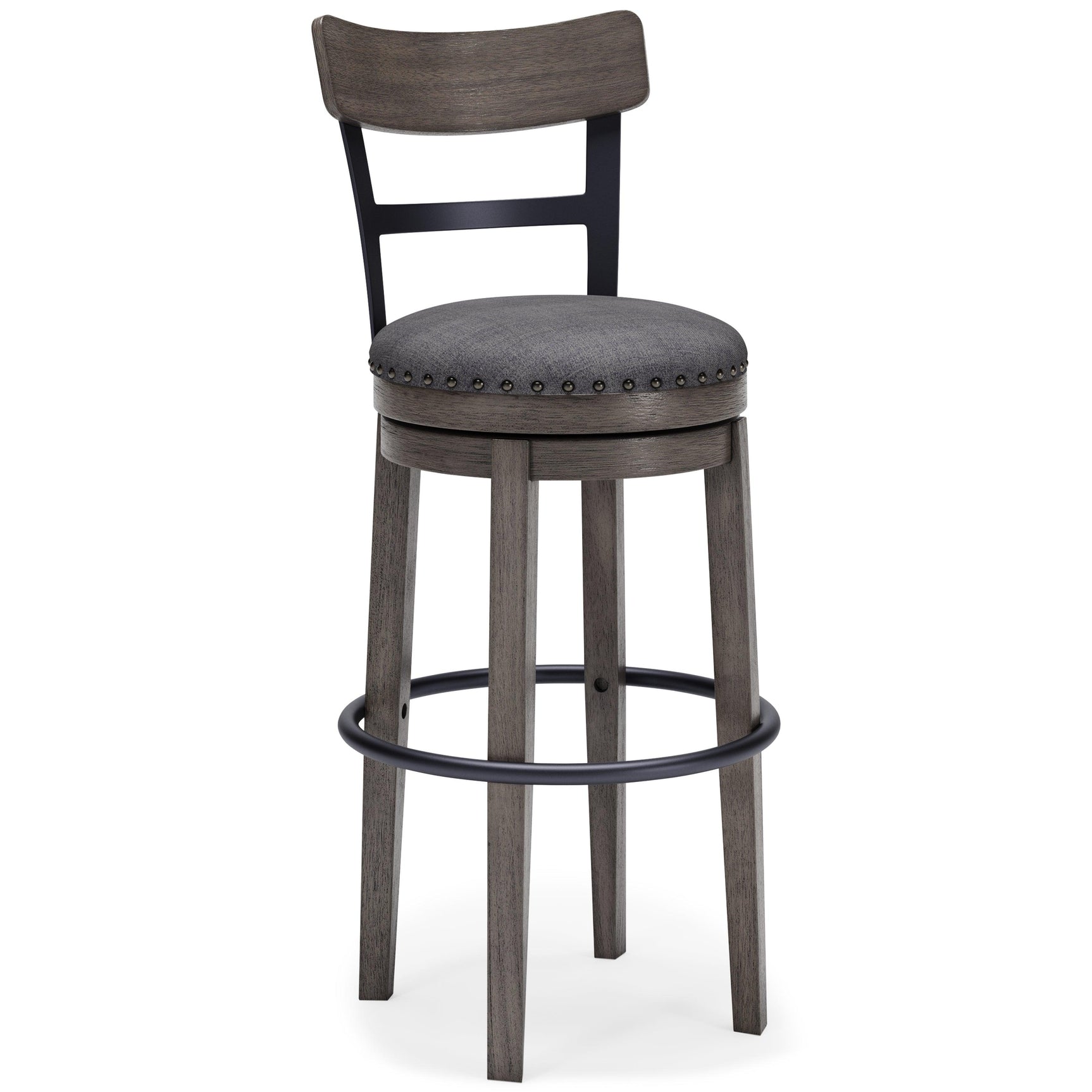 Caitbrook Gray Bar Height Bar Stool - Ella Furniture