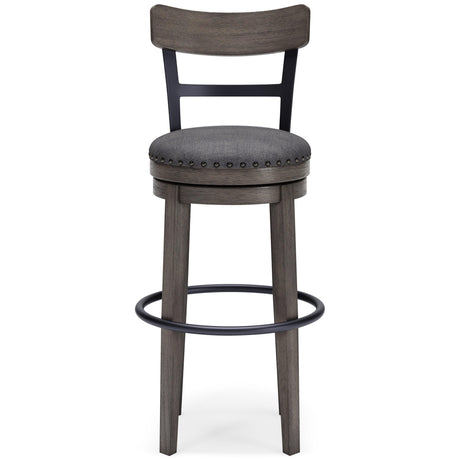 Caitbrook Gray Bar Height Bar Stool - Ella Furniture