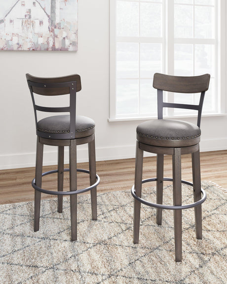 Caitbrook Gray Bar Height Bar Stool - Ella Furniture