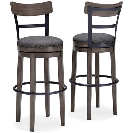 Caitbrook Gray Bar Height Bar Stool - Ella Furniture