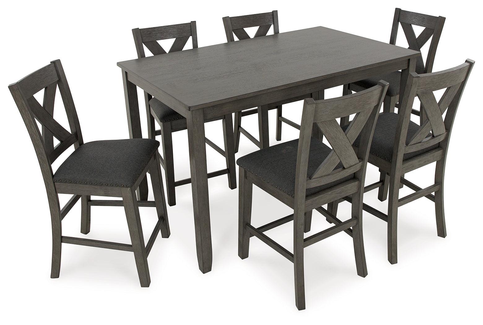 Caitbrook Gray Counter Height Dining Table And Bar Stools (Set Of 7) - Ella Furniture