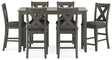 Caitbrook Gray Counter Height Dining Table And Bar Stools (Set Of 7) - Ella Furniture