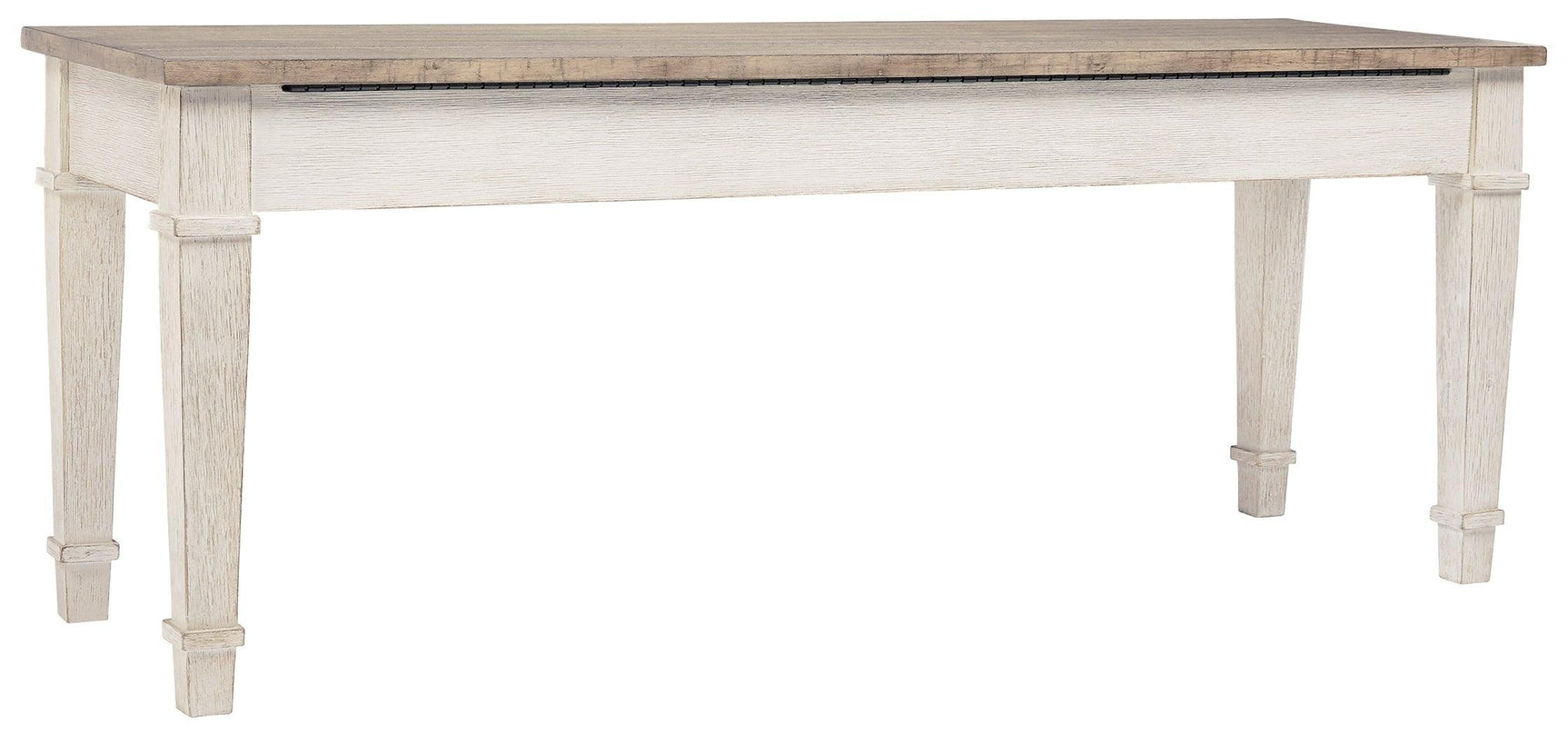 Skempton White/light Brown Storage Bench - Ella Furniture