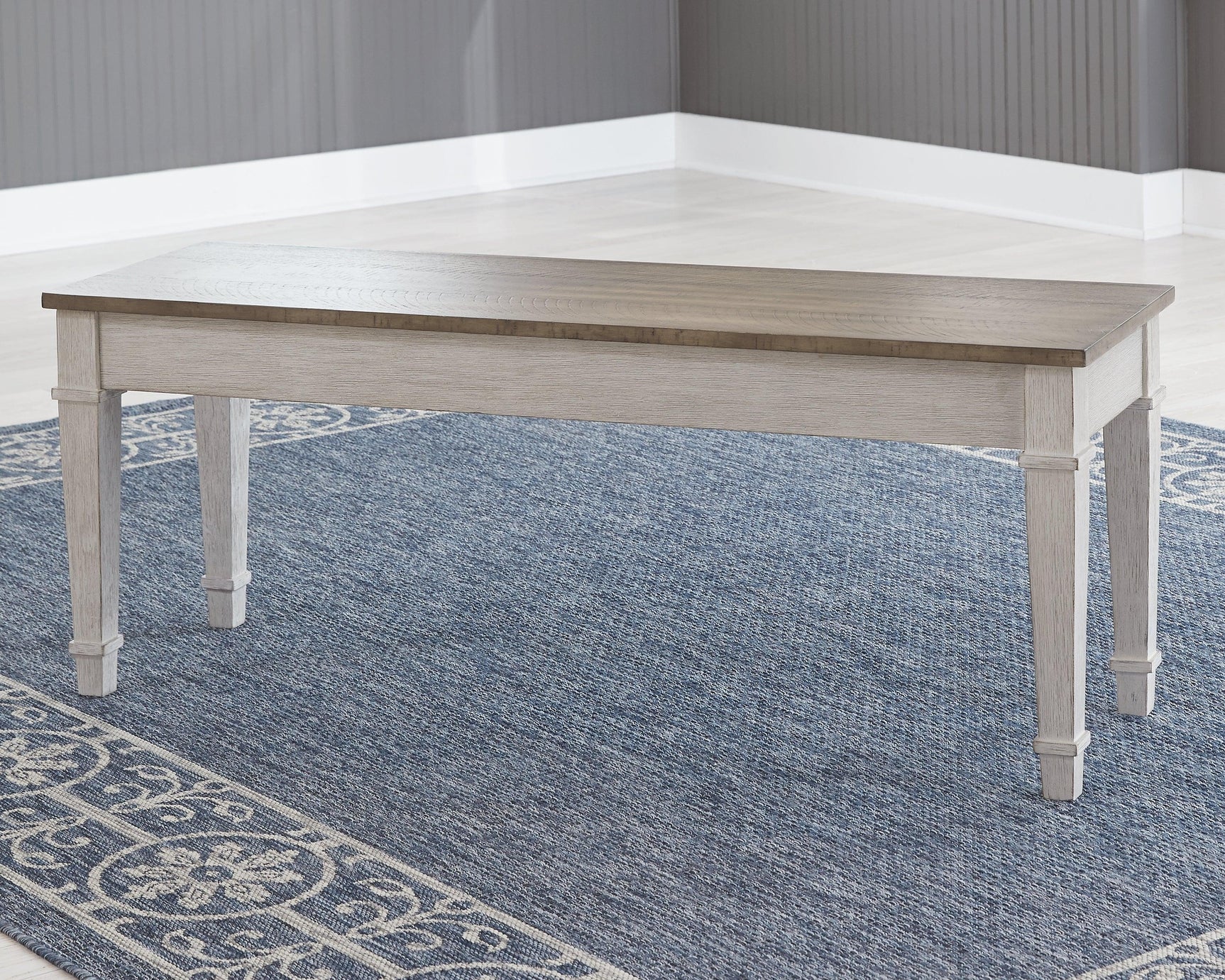 Skempton White/light Brown Storage Bench - Ella Furniture