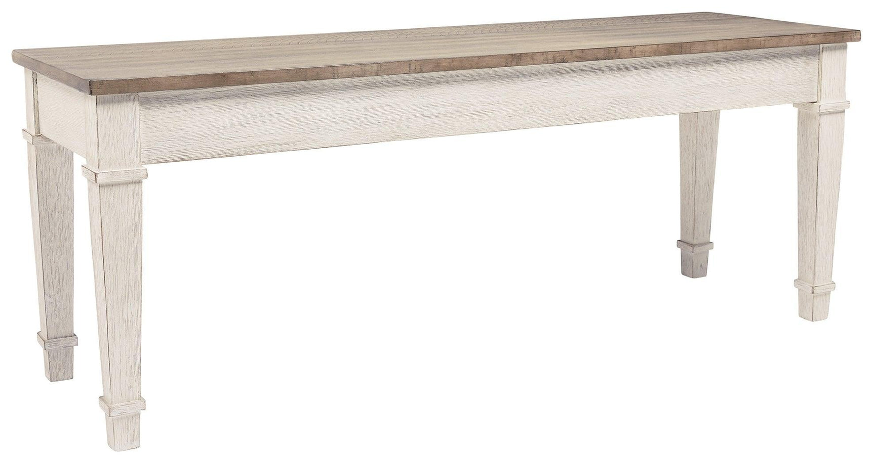 Skempton White/light Brown Storage Bench - Ella Furniture
