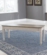 Skempton White/light Brown Storage Bench - Ella Furniture