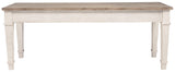 Skempton White/light Brown Storage Bench - Ella Furniture