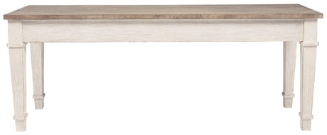 Skempton White/light Brown Storage Bench - Ella Furniture