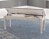 Skempton White/light Brown Storage Bench - Ella Furniture