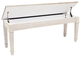 Skempton White/light Brown Storage Bench - Ella Furniture