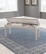 Skempton White/light Brown Storage Bench - Ella Furniture