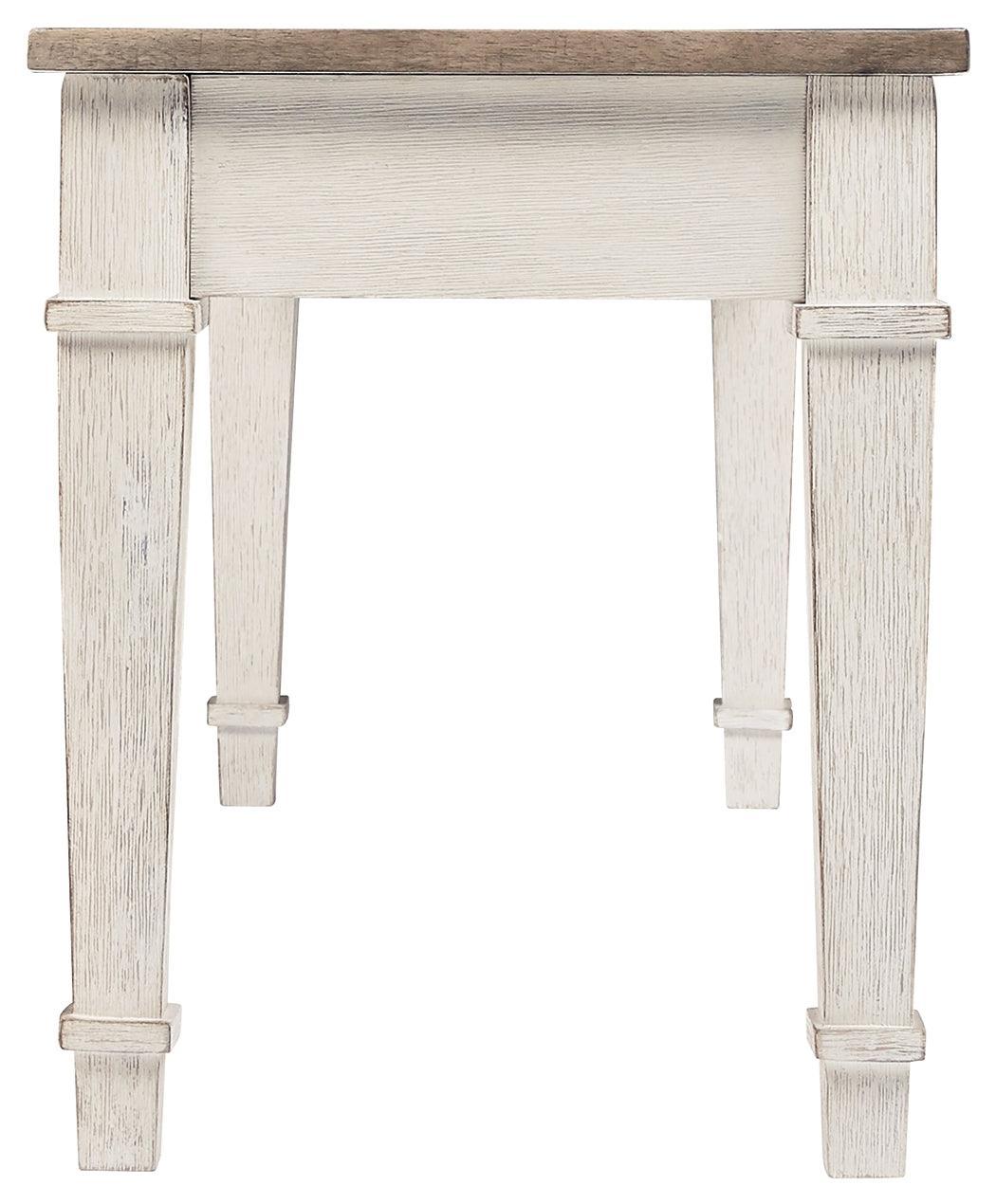 Skempton White/light Brown Storage Bench - Ella Furniture
