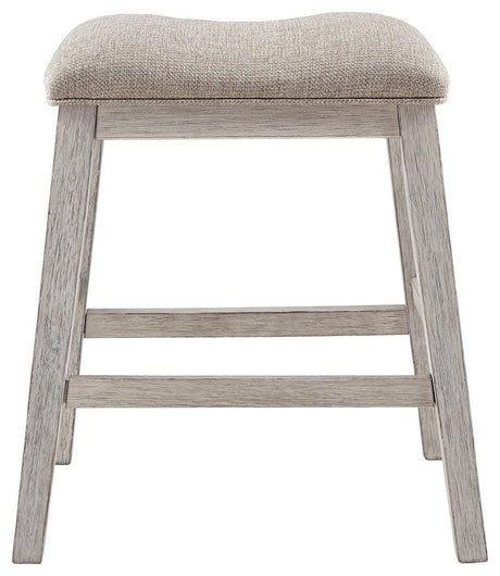 Skempton White/light Brown Counter Height Bar Stool D394-024 - Ella Furniture