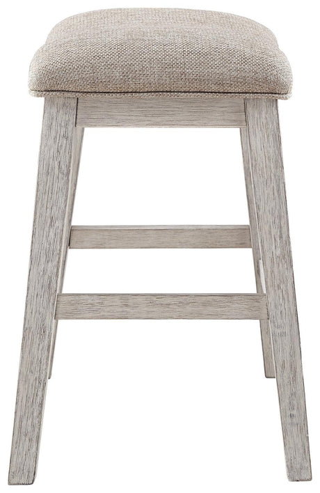 Skempton White/light Brown Counter Height Bar Stool D394-024 - Ella Furniture