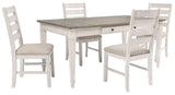 Skempton White/light Brown Dining Table - Ella Furniture