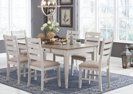 Skempton White/light Brown Dining Table - Ella Furniture
