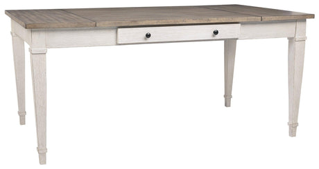 Skempton White/light Brown Dining Table - Ella Furniture