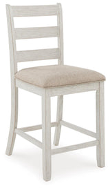 Skempton White/light Brown Counter Height Dining Table And Bar Stools (Set Of 7) - Ella Furniture