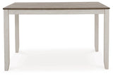 Skempton White/light Brown Counter Height Dining Table And Bar Stools (Set Of 7) - Ella Furniture