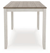 Skempton White/light Brown Counter Height Dining Table And Bar Stools (Set Of 7) - Ella Furniture