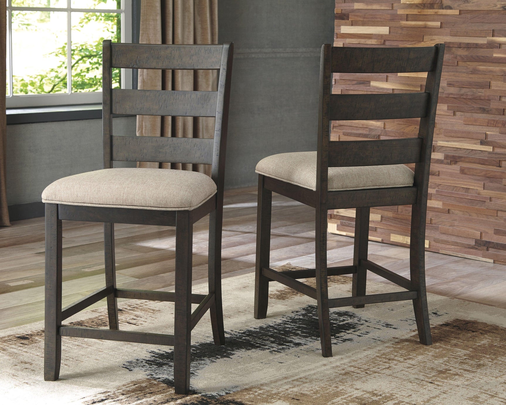 Rokane Light Brown Counter Height Bar Stool - Ella Furniture