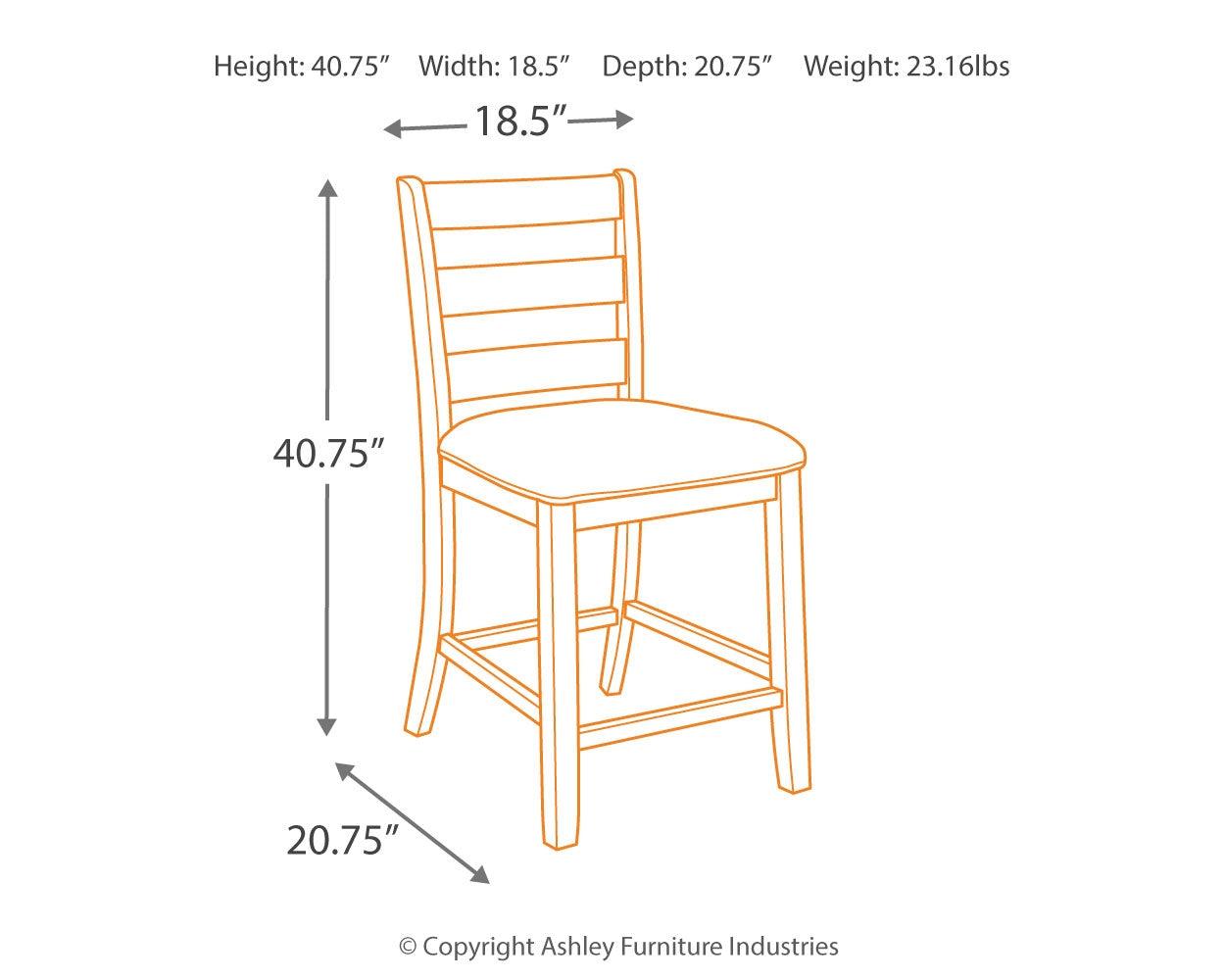 Rokane Light Brown Counter Height Bar Stool - Ella Furniture