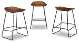 Wilinruck Brown/Black Counter Height Stool - Ella Furniture