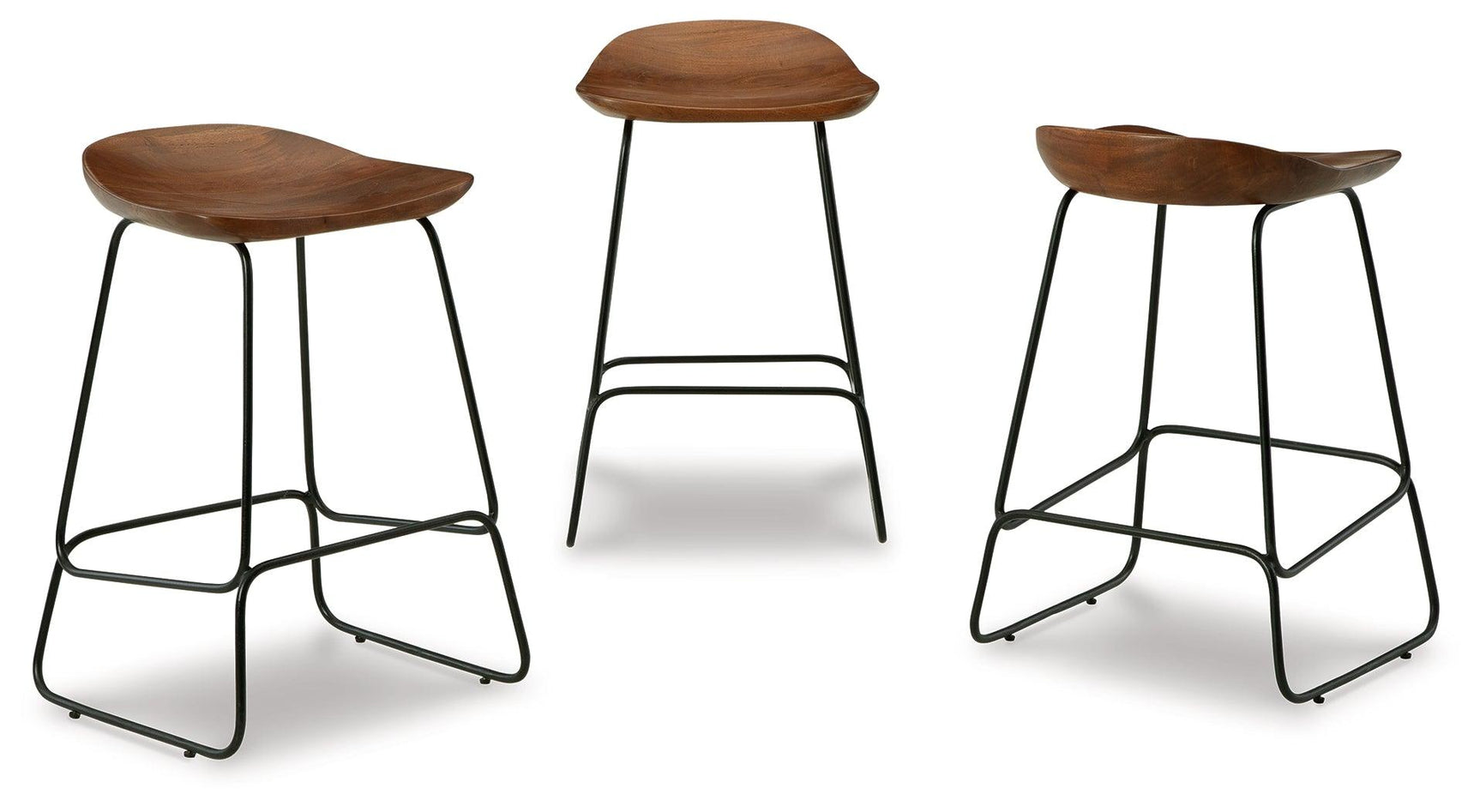 Wilinruck Brown/Black Counter Height Stool - Ella Furniture