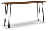 Wilinruck Brown/Black Counter Height Dining Table And 3 Barstools - Ella Furniture