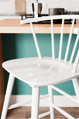 Grannen White Bar Height Stool - Ella Furniture