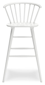 Grannen White Bar Height Stool - Ella Furniture