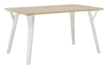 Grannen White/natural Dining Table - Ella Furniture