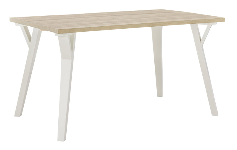Grannen White/natural Dining Table - Ella Furniture