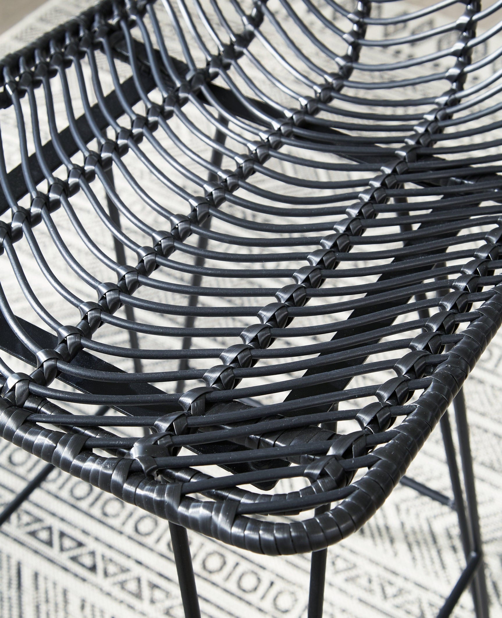 Angentree Black Bar Height Bar Stool - Ella Furniture