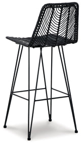 Angentree Black Bar Height Bar Stool - Ella Furniture