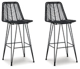 Angentree Black Bar Height Bar Stool - Ella Furniture