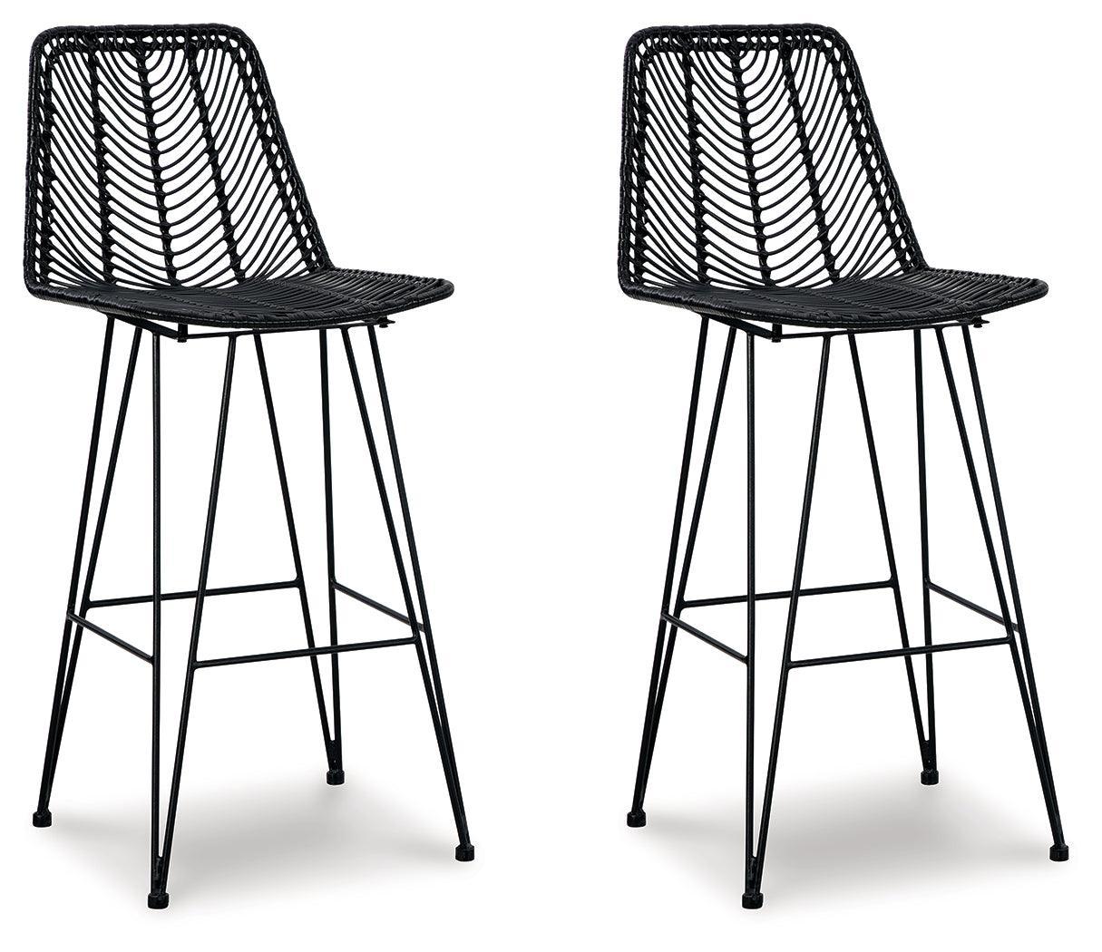 Angentree Black Bar Height Bar Stool - Ella Furniture