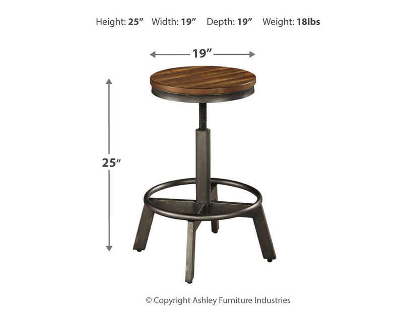 Torjin Brown/Gray Counter Height Dining Table And 2 Barstools - Ella Furniture