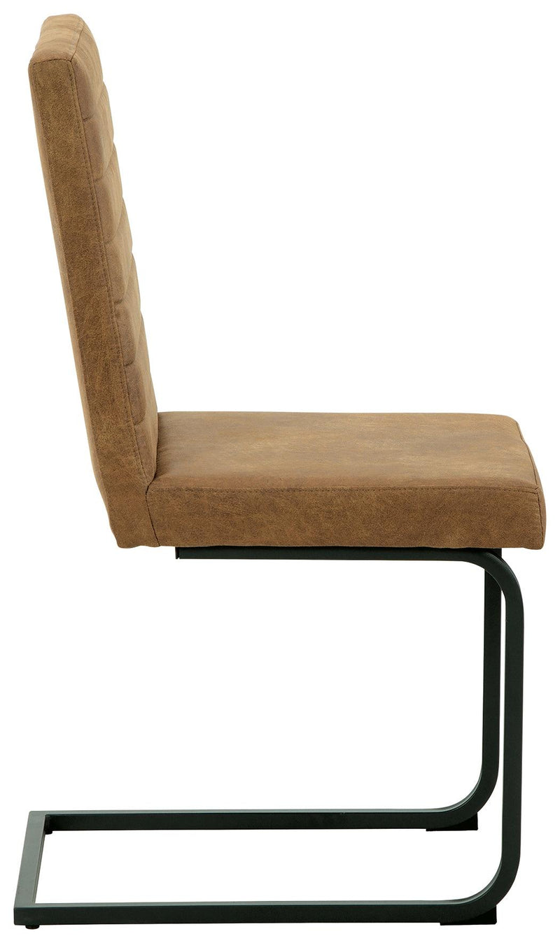 Strumford Caramel/black Dining Chair - Ella Furniture