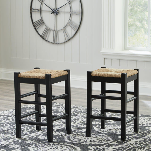 Mirimyn Black Counter Height Bar Stool - Ella Furniture