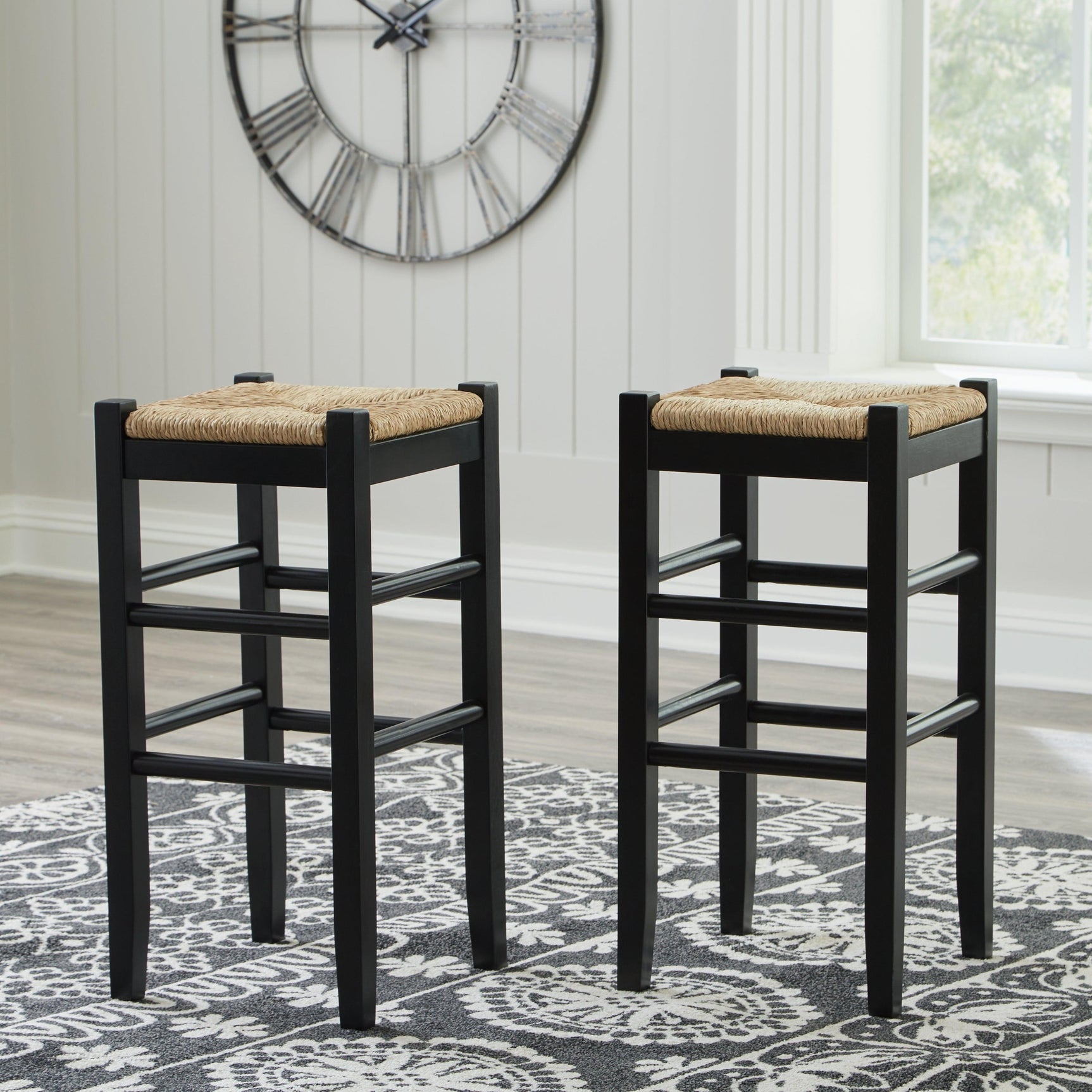 Mirimyn Black Bar Height Bar Stool - Ella Furniture