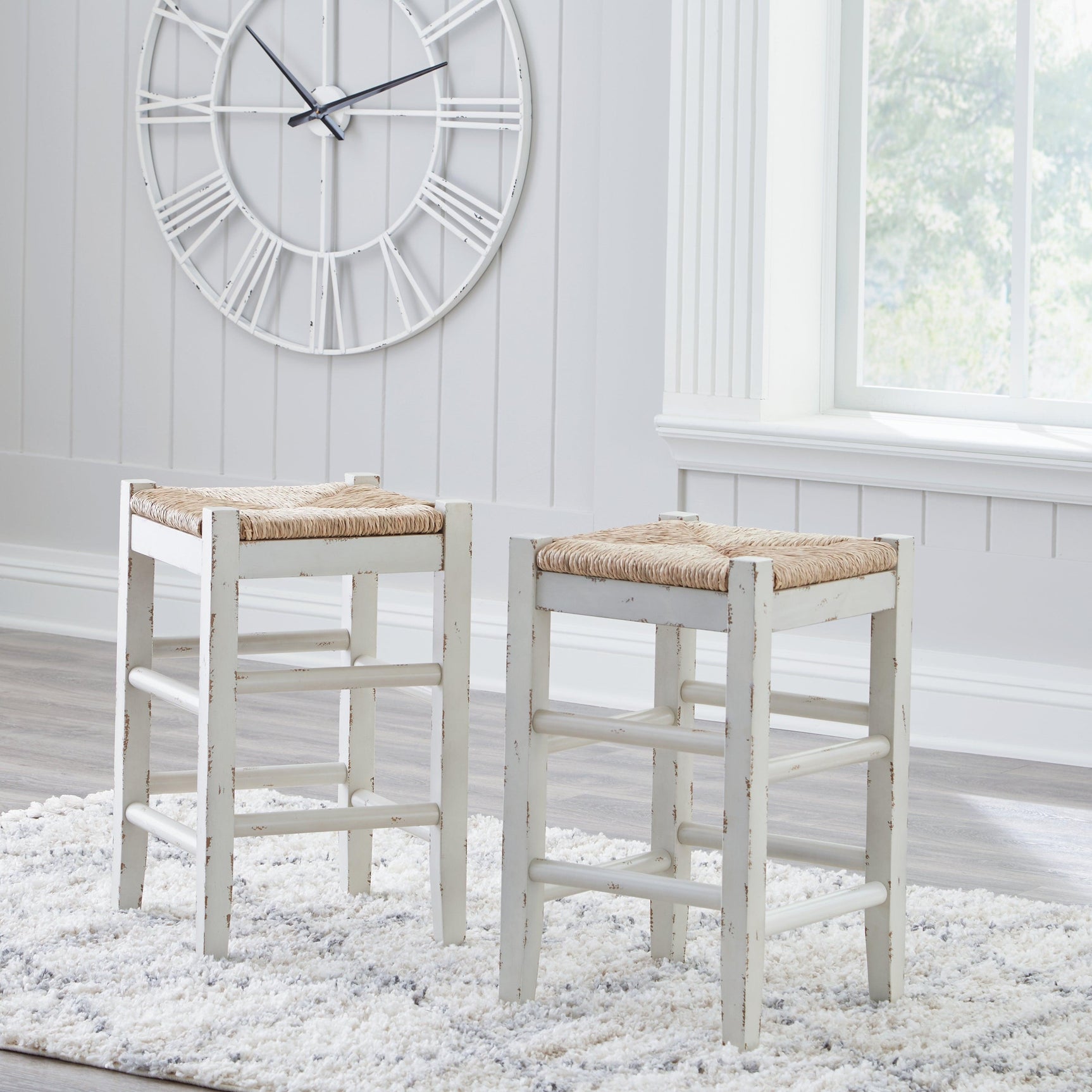 Mirimyn White Counter Height Bar Stool - Ella Furniture