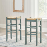 Mirimyn Teal Bar Height Bar Stool - Ella Furniture