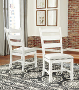 Valebeck Beige/white Dining Chair - Ella Furniture