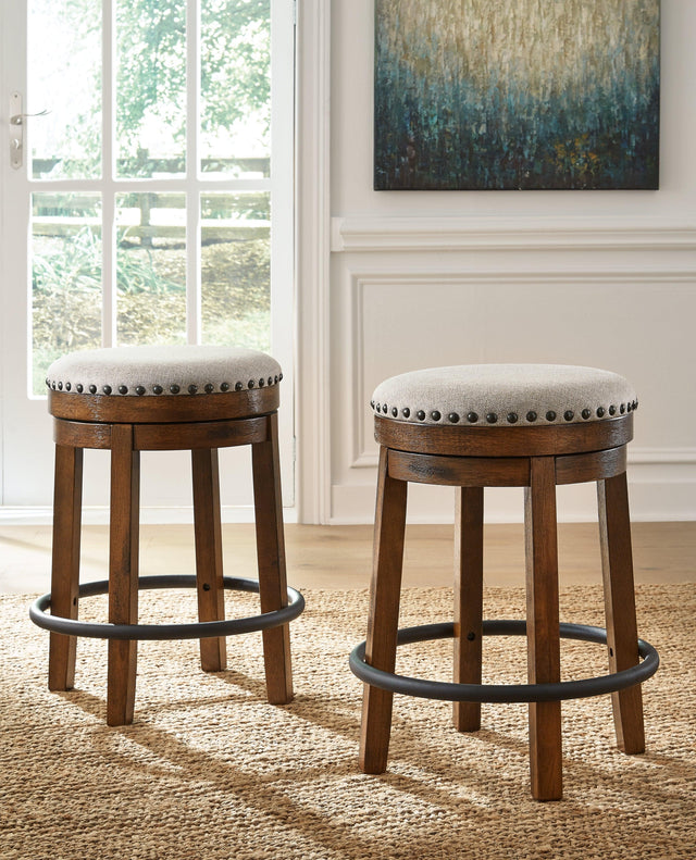 Valebeck Brown/Black Counter Height Stool - Ella Furniture