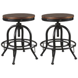 Valebeck Brown/Black Counter Height Bar Stool - Ella Furniture